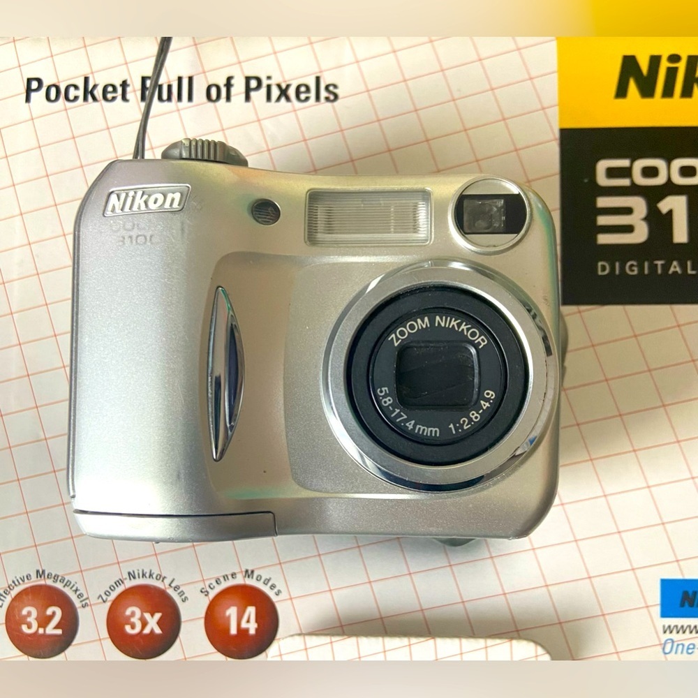 Nikon Coolpix 3100 3.2 MP Silver Compact Digital Camera